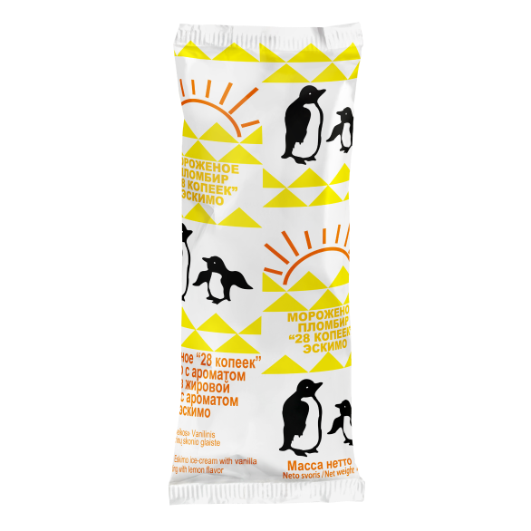 «28 KOPEEK» vanilla ice cream with lemon popsicle glaze